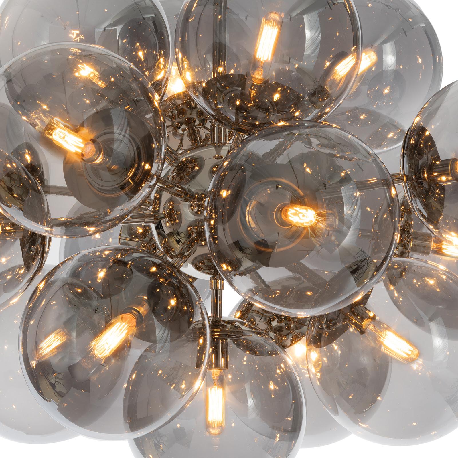 Shine Chandelier (Polished Nickel with Smoke Glass) | Regina